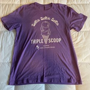 Delta Delta Delta Sorority Triple Scoop Tee Shirt